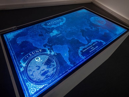 Vue de l'exposition « Le tour du monde en 80 cartes » à Baud - 2026