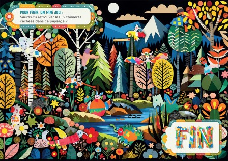 Encyclopédie, double page : le mini-jeu