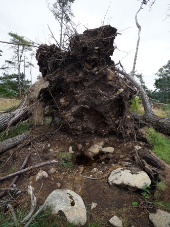 Arrivée au Dourven après la tempête