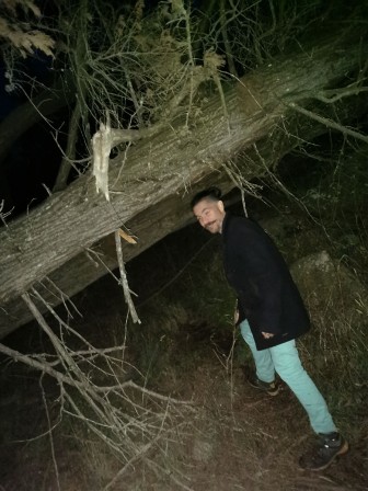 Arrivée de nuit sur le parc en septembre 2024