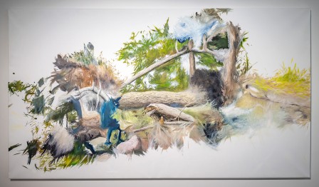 « Derniers reliefs », huile sur toile, vue d'ensemble