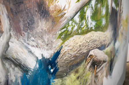 « Derniers reliefs », huile sur toile, gros plan