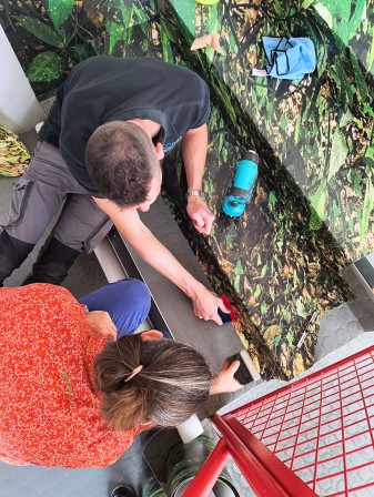 Étape 5 : collages sur place